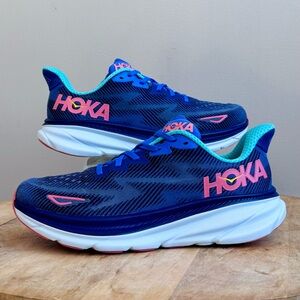 HOKA ONE ONE Women's Athletic Shoes Sneakers Bellwether Blue Navy Pink size 9